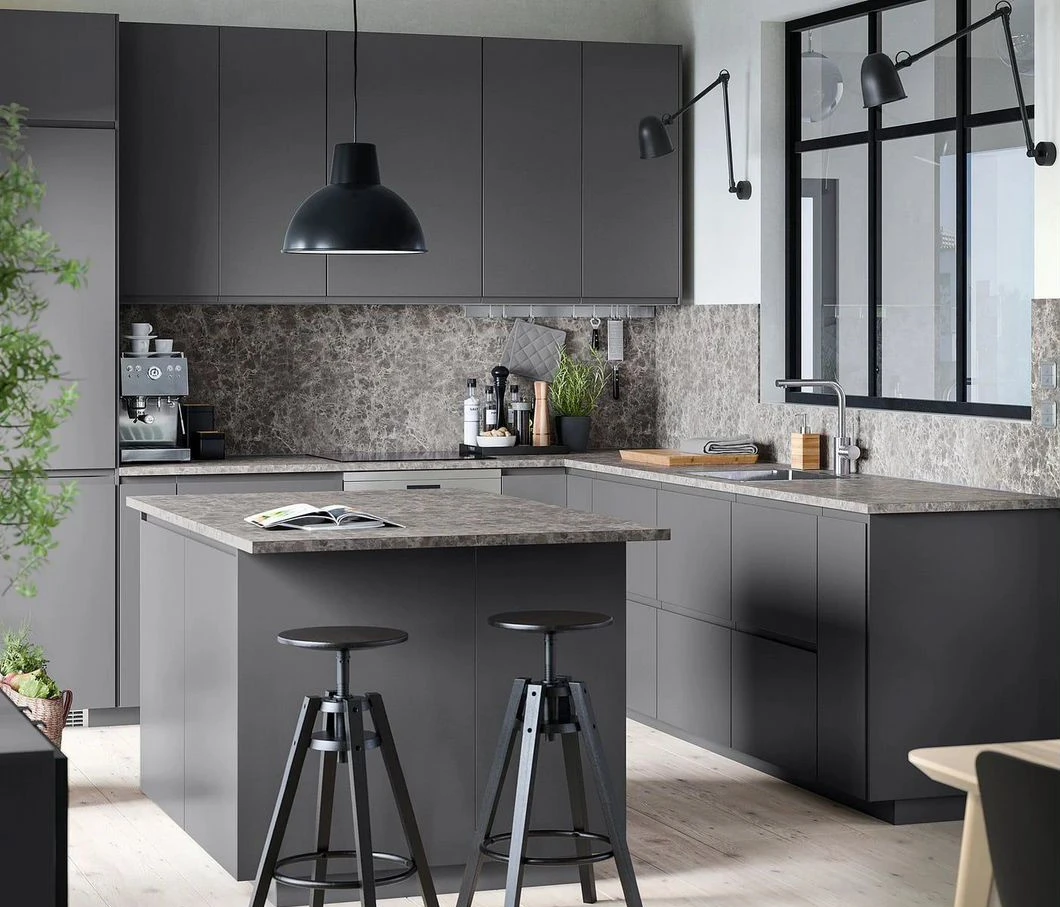 IKEA Фронтальная панель ящика, темно-серый, 60x40 см voxtorp 59.6 x 39.7